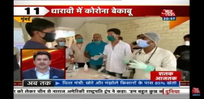 Television coverage of the Foundation's work in Dharavi